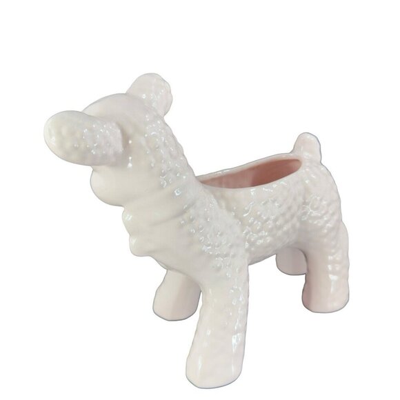 Vintage Haeger Pottery Light Pink Lamb Animal Planter Flower Pot Ceramic Decor - Picture 3 of 16